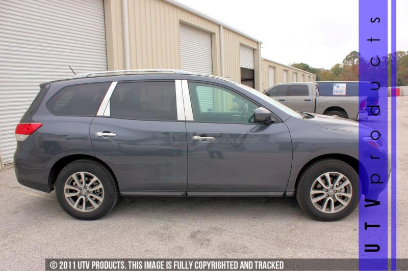  2013 nissan pathfinder 8pc stainless steel beveled chrome pillars posts trim