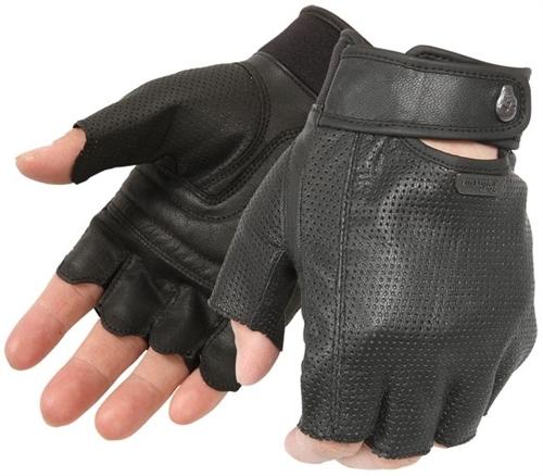 Pokerun easy rider 2.0 mens black xs leather motorcycle riding gloves