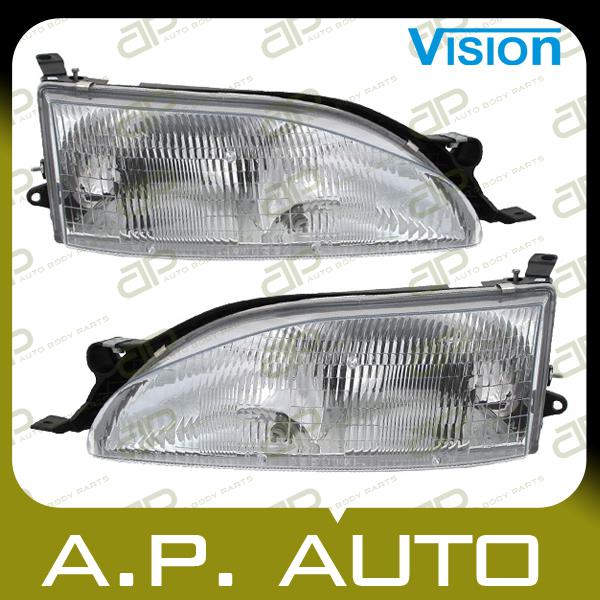 Pair head light lamp assembly 95-96 toyota camry base de le se xle usa built l+r