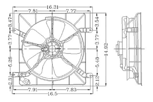 Replace ho3115104 - 94-97 honda accord radiator fan assembly car oe style part