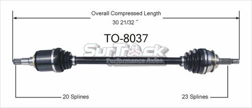 Surtrack perf axles to-8037 cv half-shaft assembly-new cv axle shaft