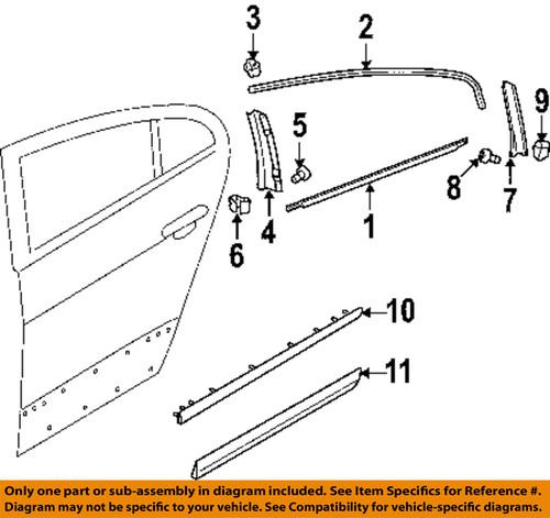 Volkswagen oem 3c58396447z7 exterior-rear-frame molding