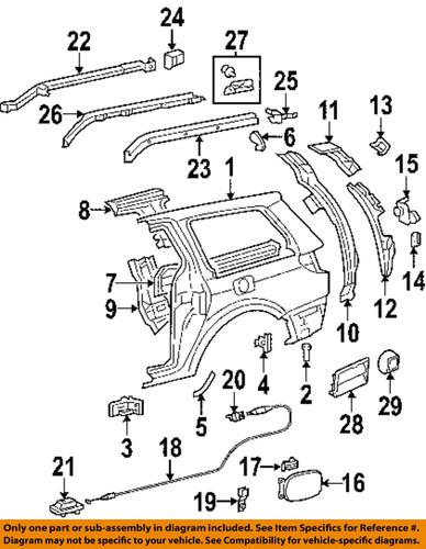 Toyota oem 6830308031 side panel-center rail