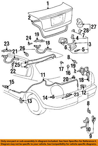 Toyota oem 6462047010 trunk lid-striker