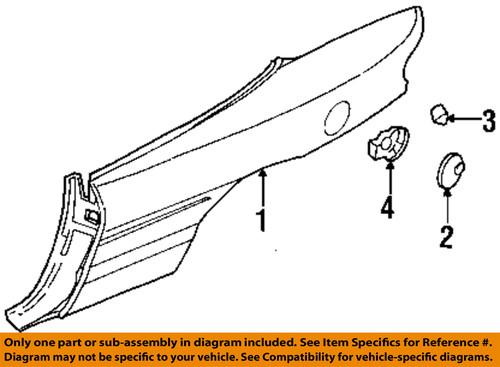 Chrysler oem j4000093 quarter panel-fuel door bumper