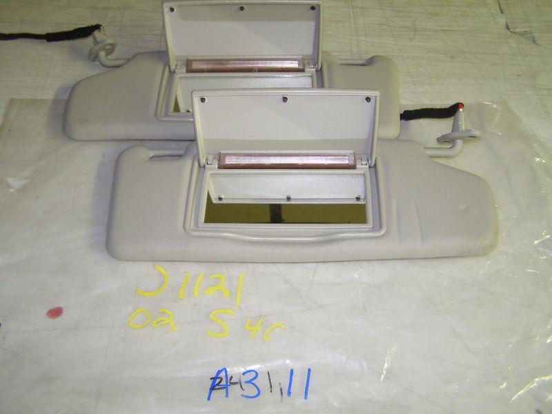 2002 volvo s40  40 series sun visors sunvisors  cream  vinyl  oem