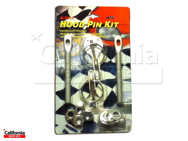 _ cbk frp universal silver hood kit auto body pins - us shipper