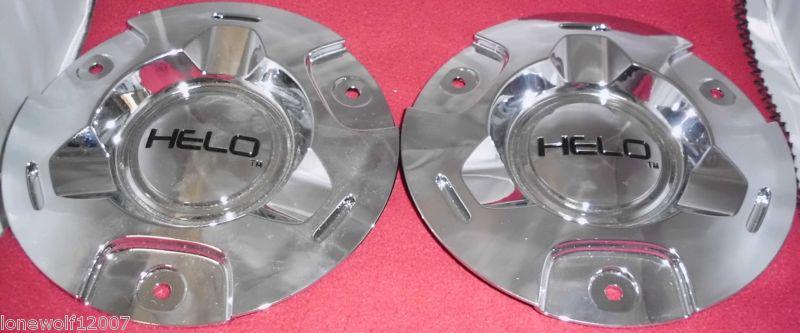 Helo wheels chrome custom wheel center cap caps set of 2 # c-he849-cb1/sj910-04