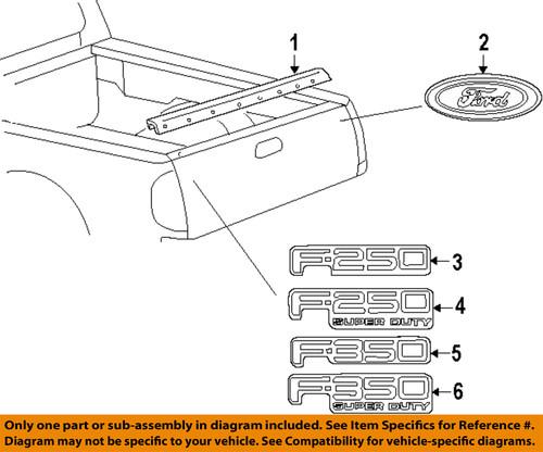 Ford oem 2c3z9940602aaa pick up box-tail gate molding