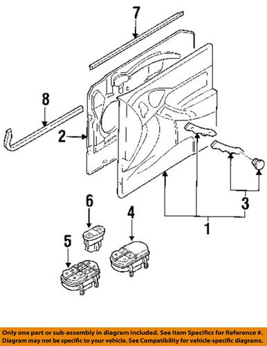 Ford oem 7s4z-14529-a door component/door window switch panel