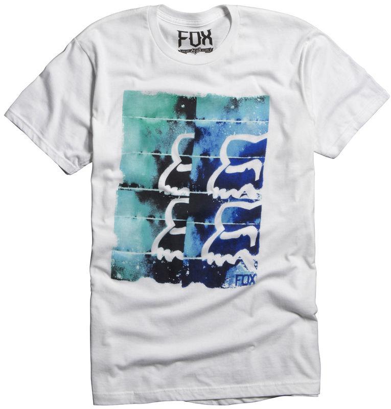 Fox bosworth white tee shirt t-shirt motocross t tshirt mx 2014