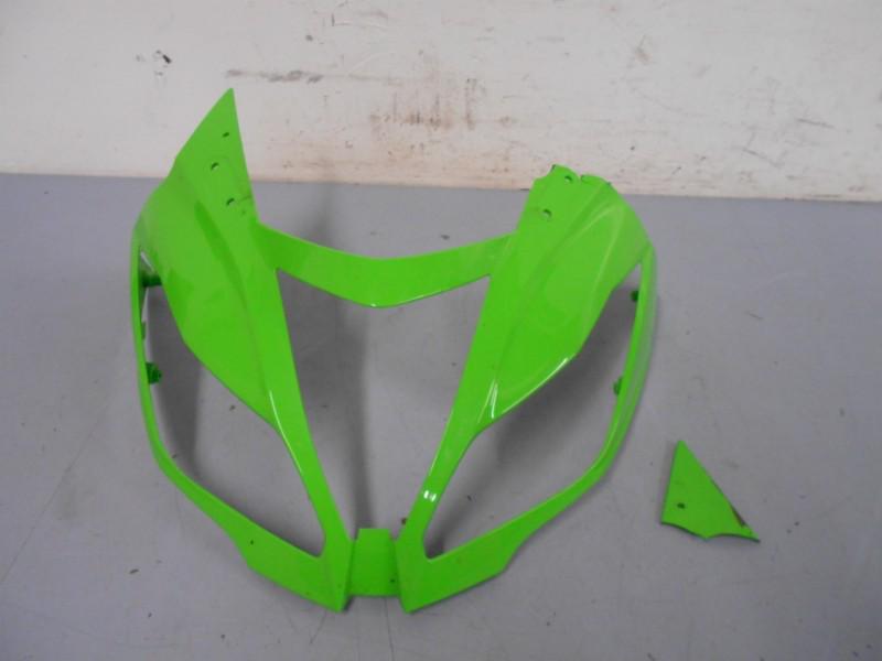 #0719 - 2013 13 kawasaki ninja zx636 r zx 636  front upper nose fairing