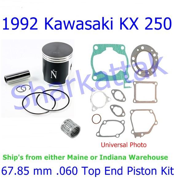 1992 kawasaki kx 250 namura 67.85 mm .060 top end piston kit 