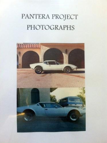 Vintage de tomaso pantera 120 original photographs - restoration project 1990s ?