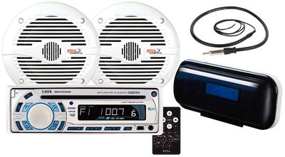 Boss audio mck14706w marine radio package