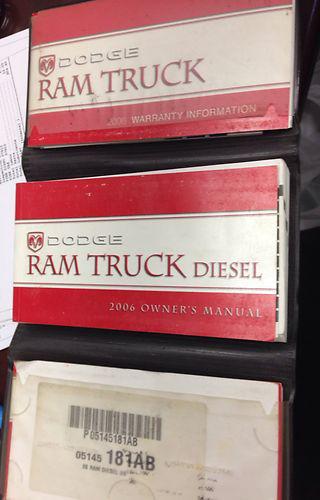 Factory 2006 dodge ram 5.9 cummins turbo diesel owner's manual book set + case