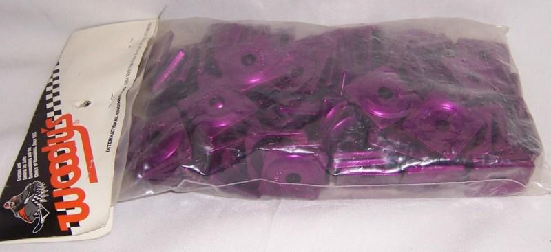 Woody's 144 ct  aluminum purple stud backing plates 5/16" # asw2-3785-c