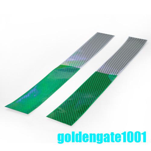 400 mmx 46mm car blink sticker decoration strip green white mark save tape x20