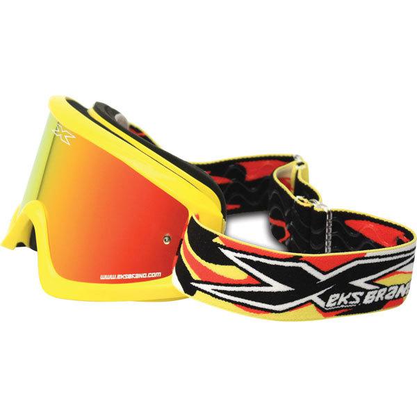 Canary yellow/red mirror eks x brand gox limited goggles