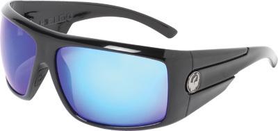 Dragon shield sunglasses jet black w/blue ionized lens 720-1982