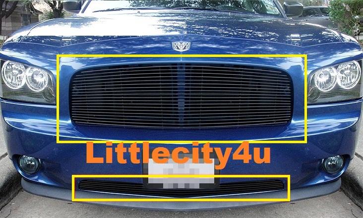 05 06 07 08 09 10 dodge charger black billet grille combo inserts