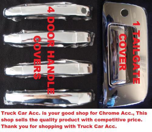 07 08 09 10 11 12 chevy silverado abs  chrome 4 door handle tailgate covers caps