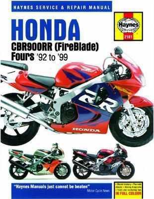 Haynes shop repair manual fits honda cbr900rr 1992-1999