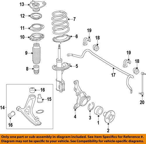 Kia oem 54660 2k820 suspension strut assembly/front strut