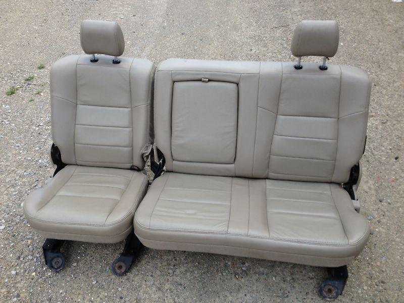 02 03 04 05 06 07 08 ford f250 f350 4 dr crew cab nice tan leather rear seat oem