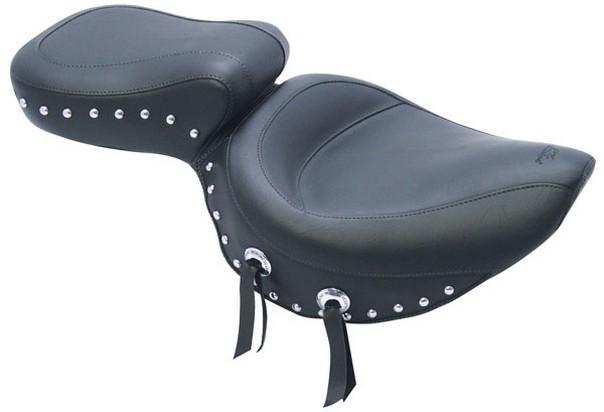 Mustang motorcycle 1 pc touring seat w/studs black suzuki s50 intruder