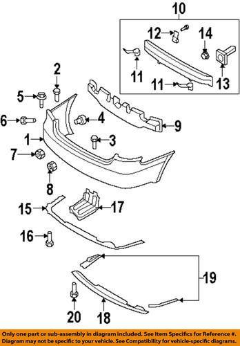 Hyundai oem 866103k000 rear bumper-bumper cover