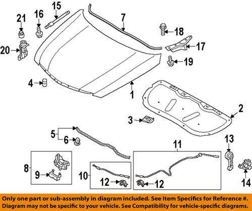 Hyundai oem 864353s000 hood-front weather strip