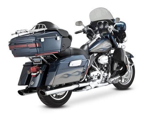 Vance & hines twin slash oval slip-on mufflers chrome  flhx #1801-0391 95-13