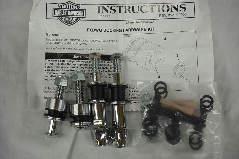 Harley-davidson fxdwg dyna wide glide docking hardware kit, 53882-02a, 9-21-13