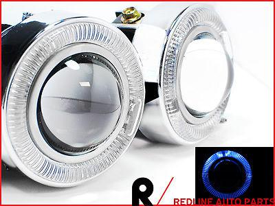 3" blue led halo ring clear projector lamp h3 fog lights + 3000k hid + balance