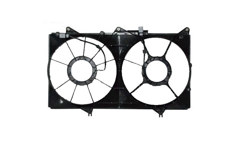 Ac condenser radiator cooling fan shroud 02-06 toyota camry v6 lexus es300 es330