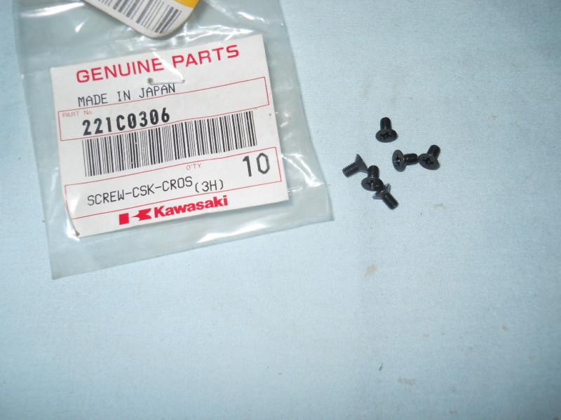 Nos kawasaki counter sunk screw 3x6 lot buy 6 kz250 kz400 kz1000 kz200 92012-003