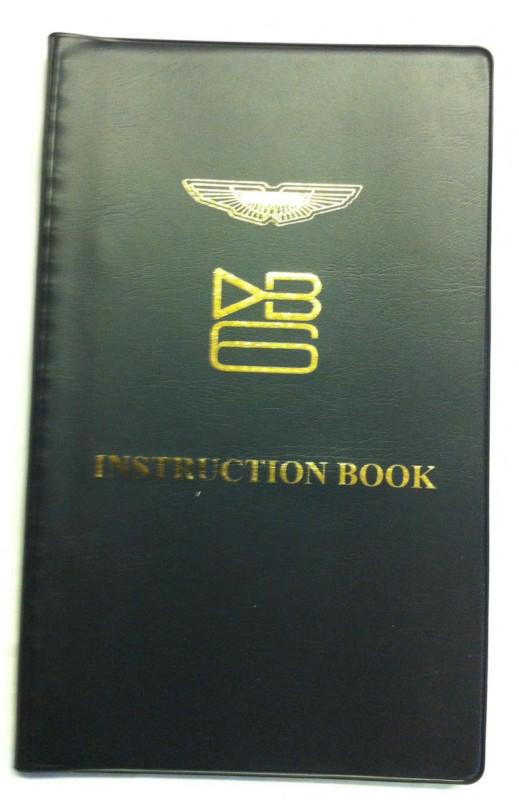 Aston martin db6 instruction book black vinyl cover