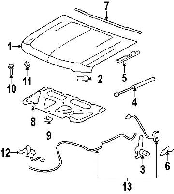 Chevrolet 20763454 genuine oem factory original latch