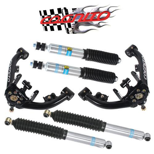 01-10 cognito chevy 2500 hd 3500 8-lug upper control arms kit 4 bilstein shocks