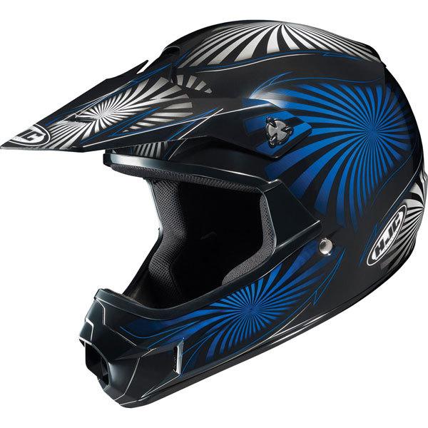 Black/blue/white m hjc cl-xy whirl youth helmet