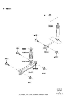 3r3z18125ca ford kit - shock absorber