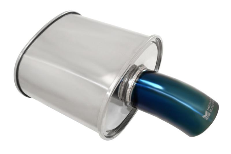 Megan racing universal stainless muffler 3.5" blue curved down tip & 2.5" inlet