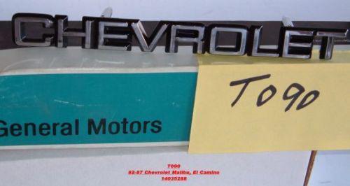 Chevy malibu el camino grille emblem 82-87 (nos) #t090