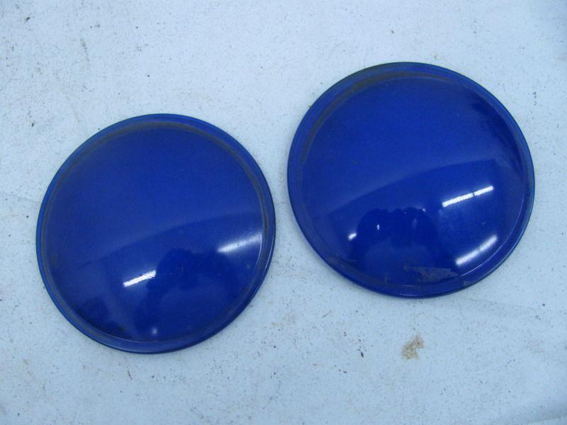 Harley blue glass lenses for guide sh2 spotlights knucklehead panhead flathead