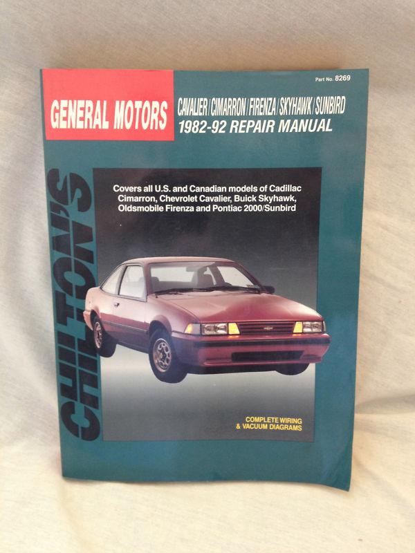 Chilton's gm cavalier, sunbird, firenza, cimarron, skyhawk 2000 repair manual