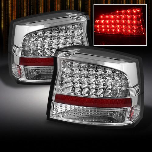 05-08 dodger charger chrome clear full led tail lights lamps pair left+right