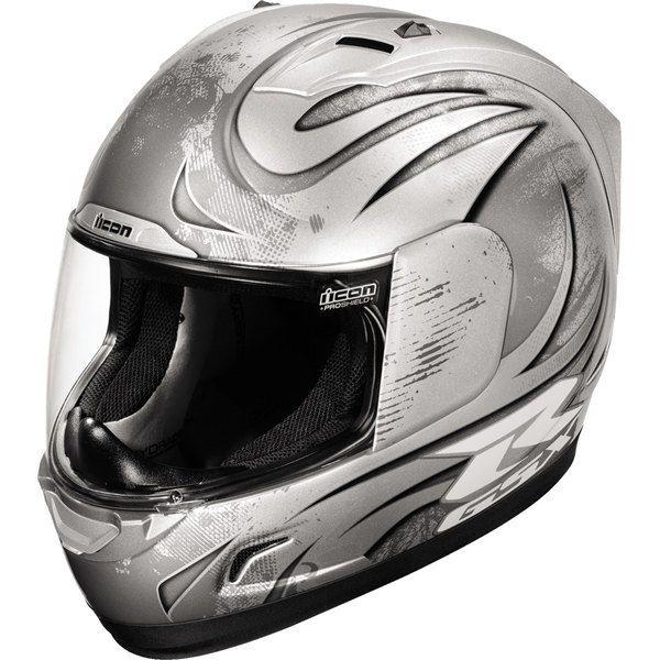 Silver xl icon alliance threshold gsx-r full face helmet