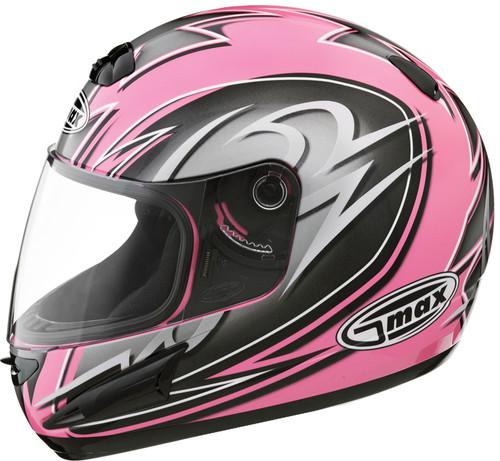 G-max gm38s sierra graphic motorcycle helmet pink/black/silver x-small