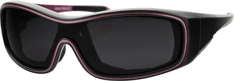 Bobster eyewear zoe convertible sunglasses black, purple/smoke lens